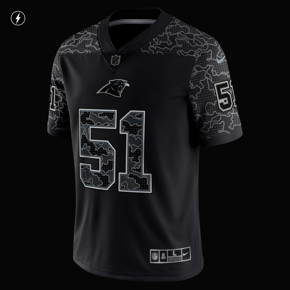 Sam Mills Carolina Panthers Nike Retired   RFLCTV Limited Jersey - Black