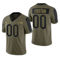 Custom1 Cincinnati Bengals Olive 2021 Salute To Service Limited Jersey1 Name And Number Size S to 6XL Christmas Birthday Gift American Stitched Football Jerseys