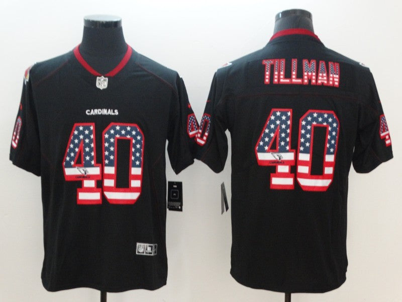 Men's Arizona Cardinals Pat Tillman #44.8 Black Player Jersey1