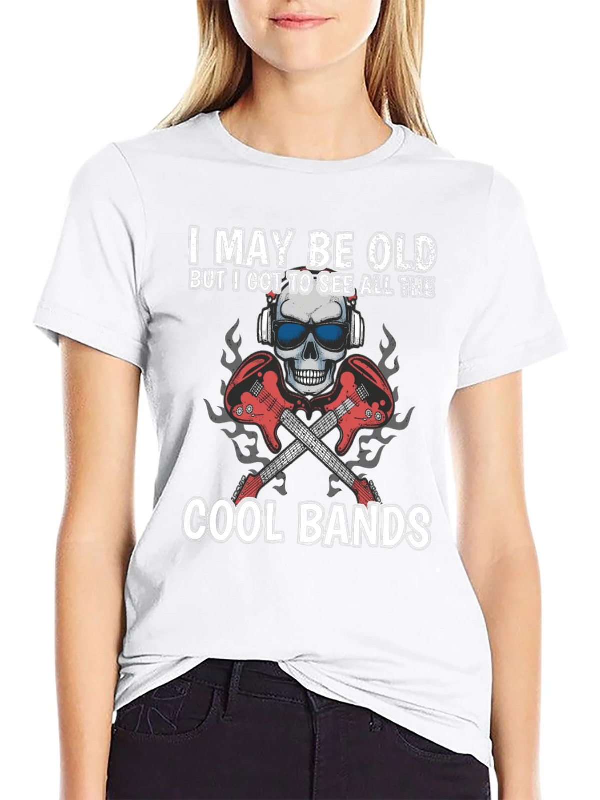 I May Be Old Cool Bands Graphic Tee