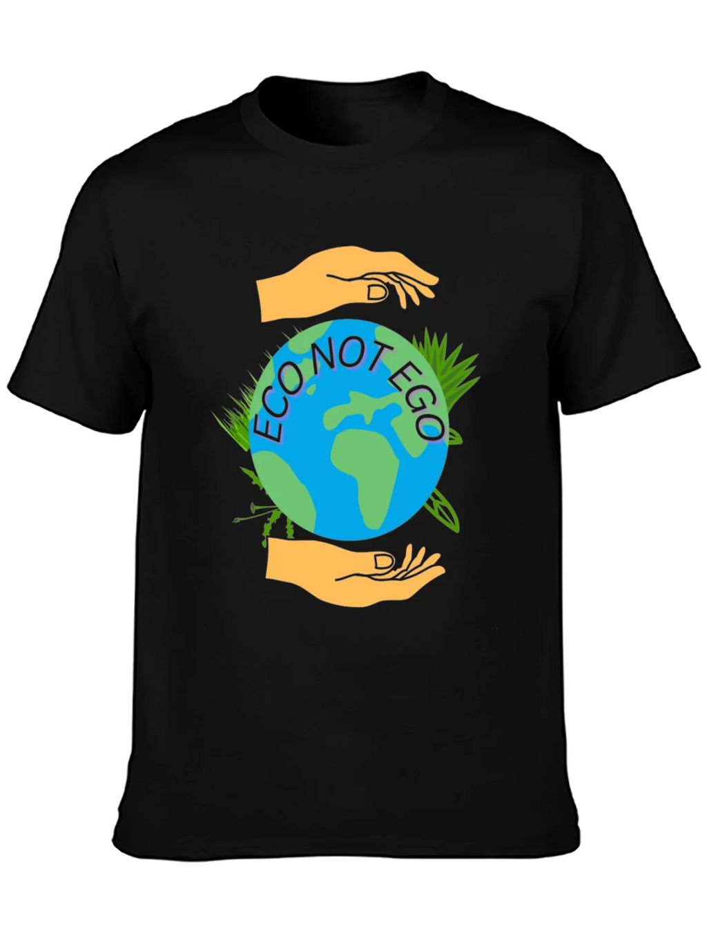 Eco Not Ego Graphic Tee - Earth Friendly Design