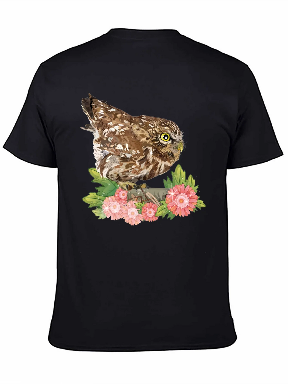 Owl & Floral Print Tee