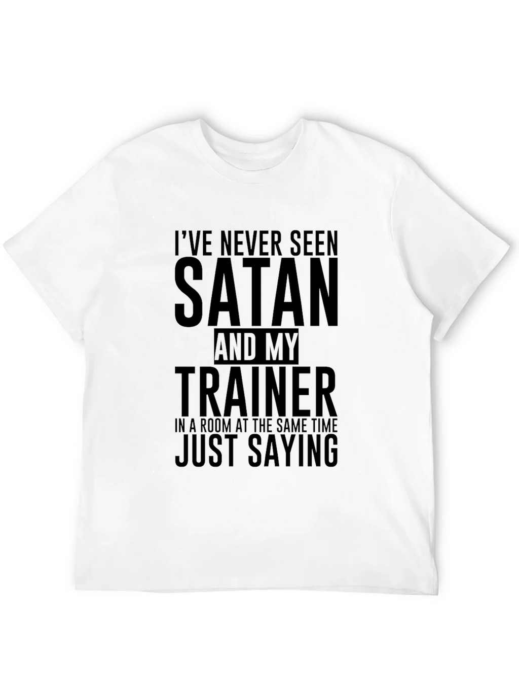Satan Trainer Funny Black T-Shirt
