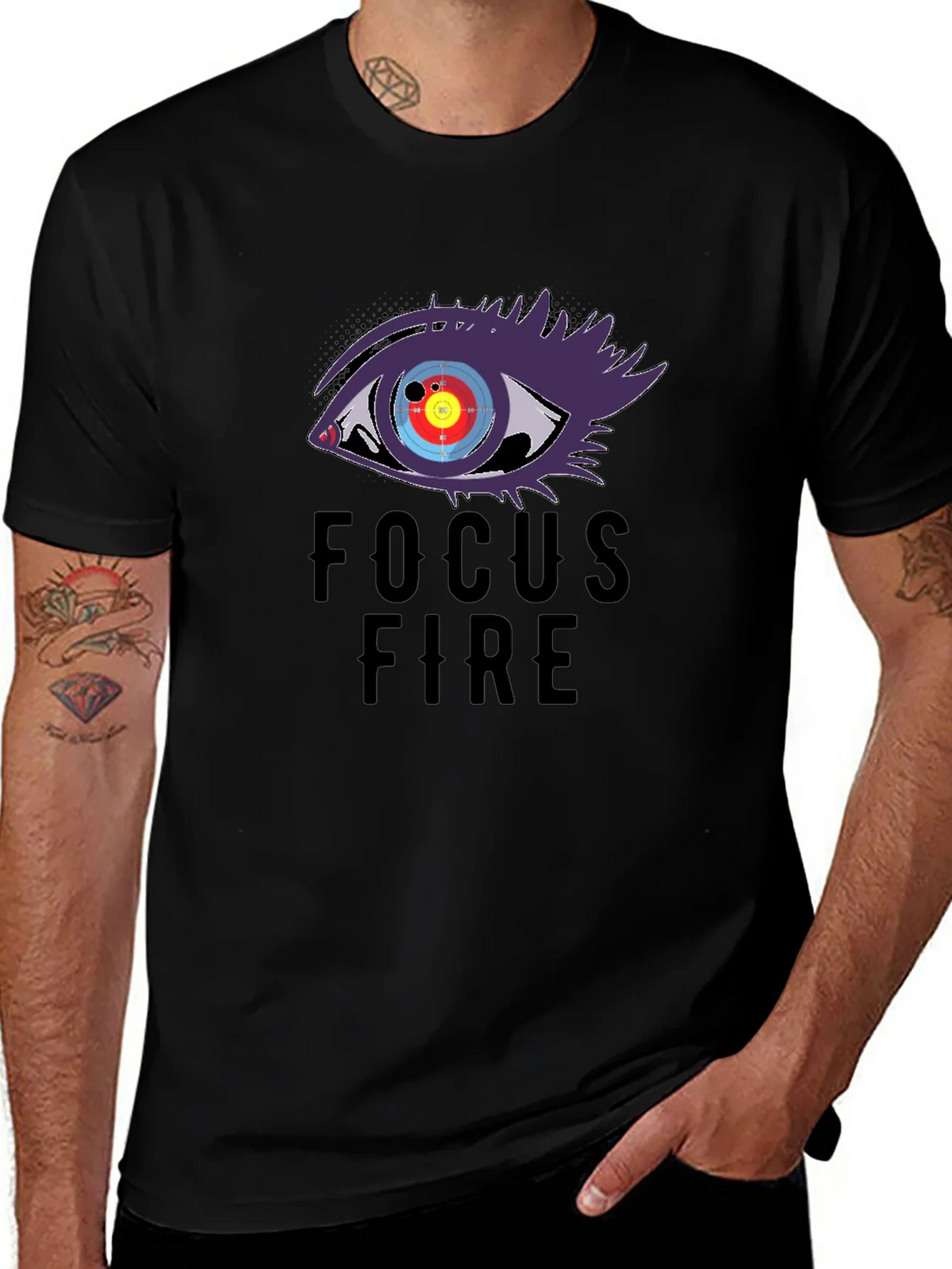 Focus Fire Graphic Tee - Eye Target Design