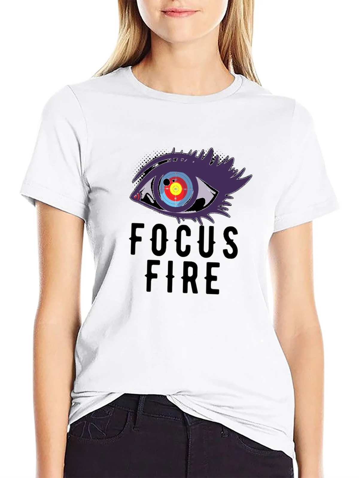 Focus Fire Graphic Tee - Eye Target Design
