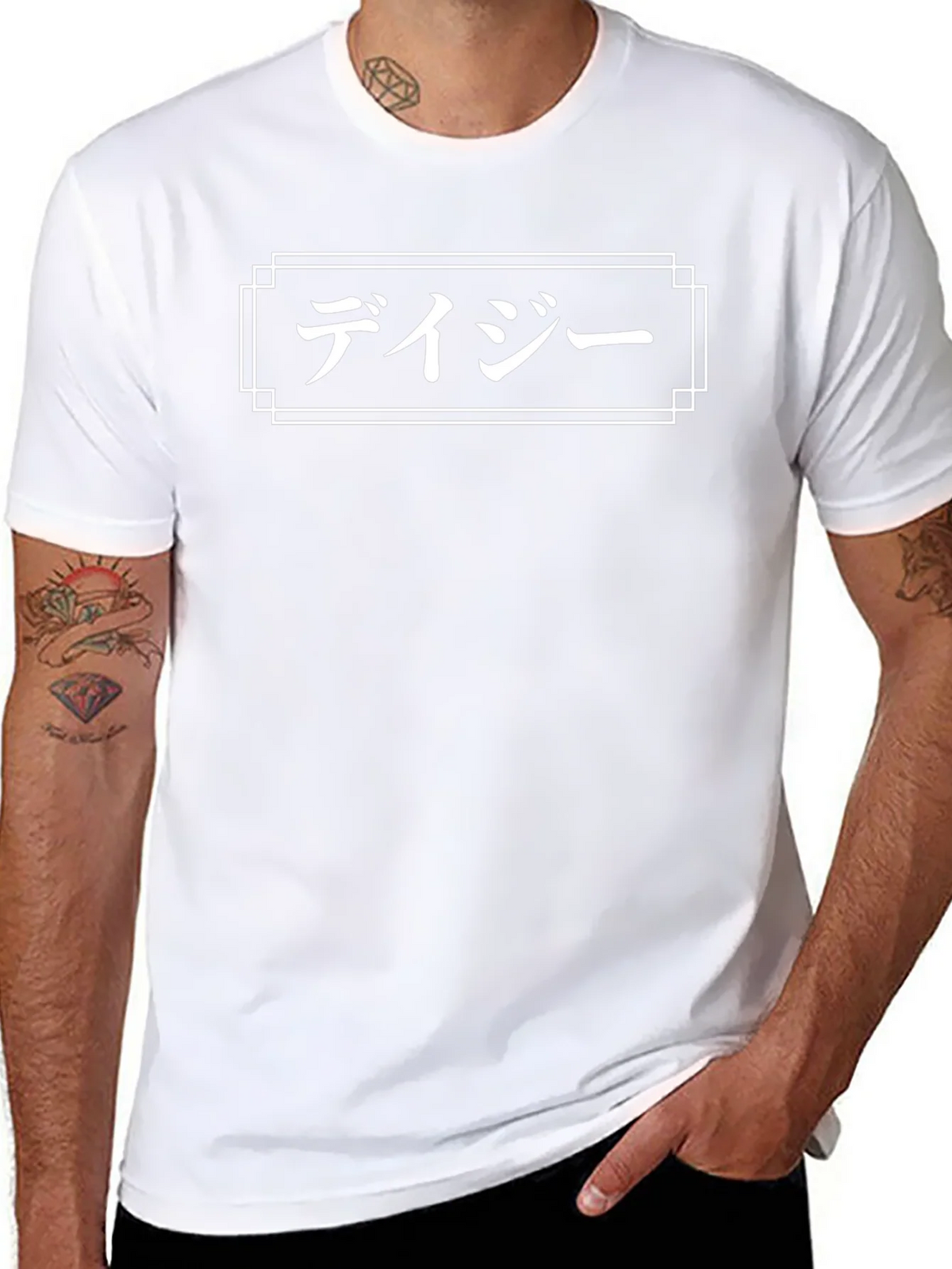 Japanese Daisy T-Shirt - Black Graphic Tee