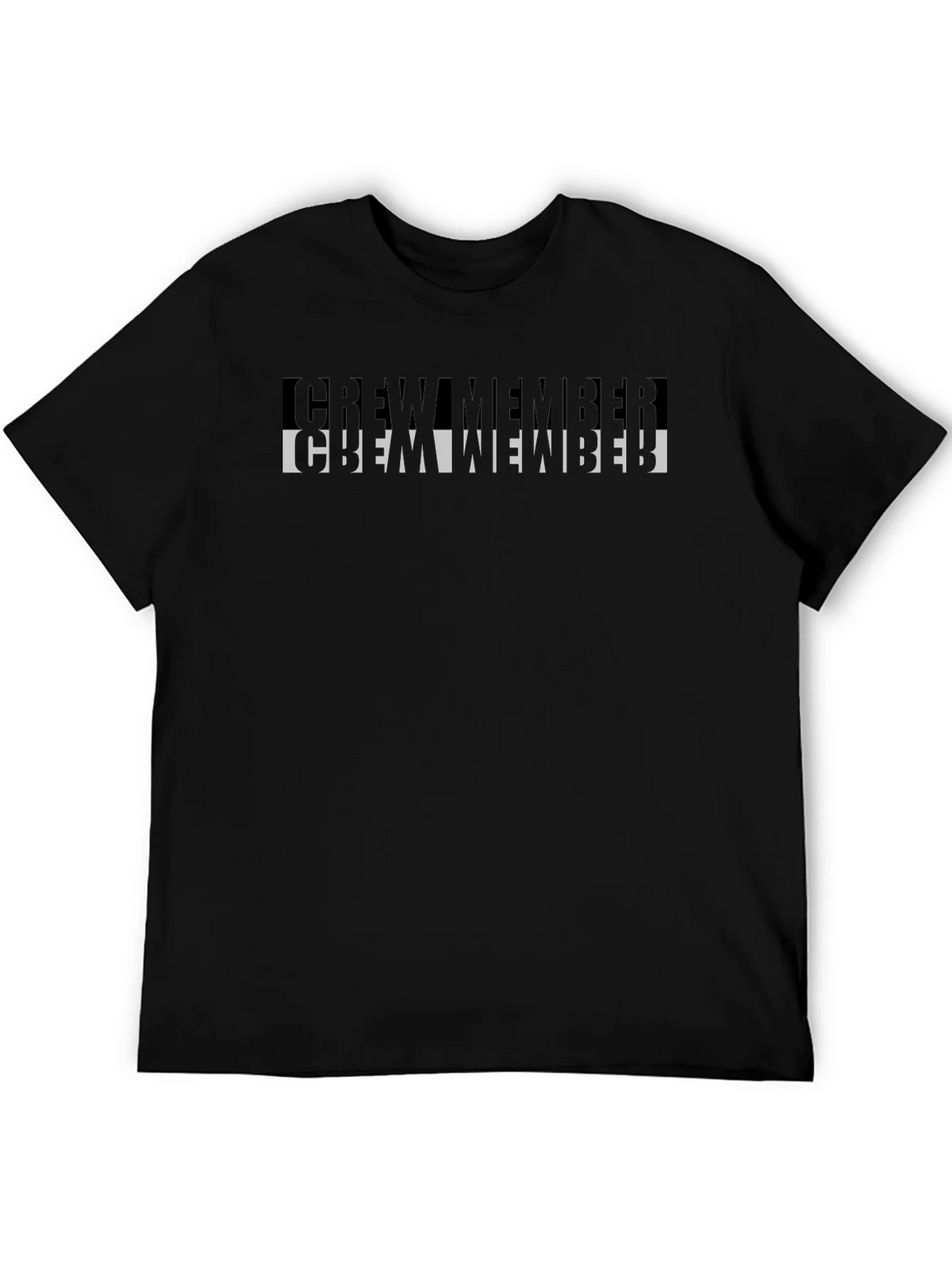 Crew Member Graphic Tee - Black Crew Neck T-Shirt