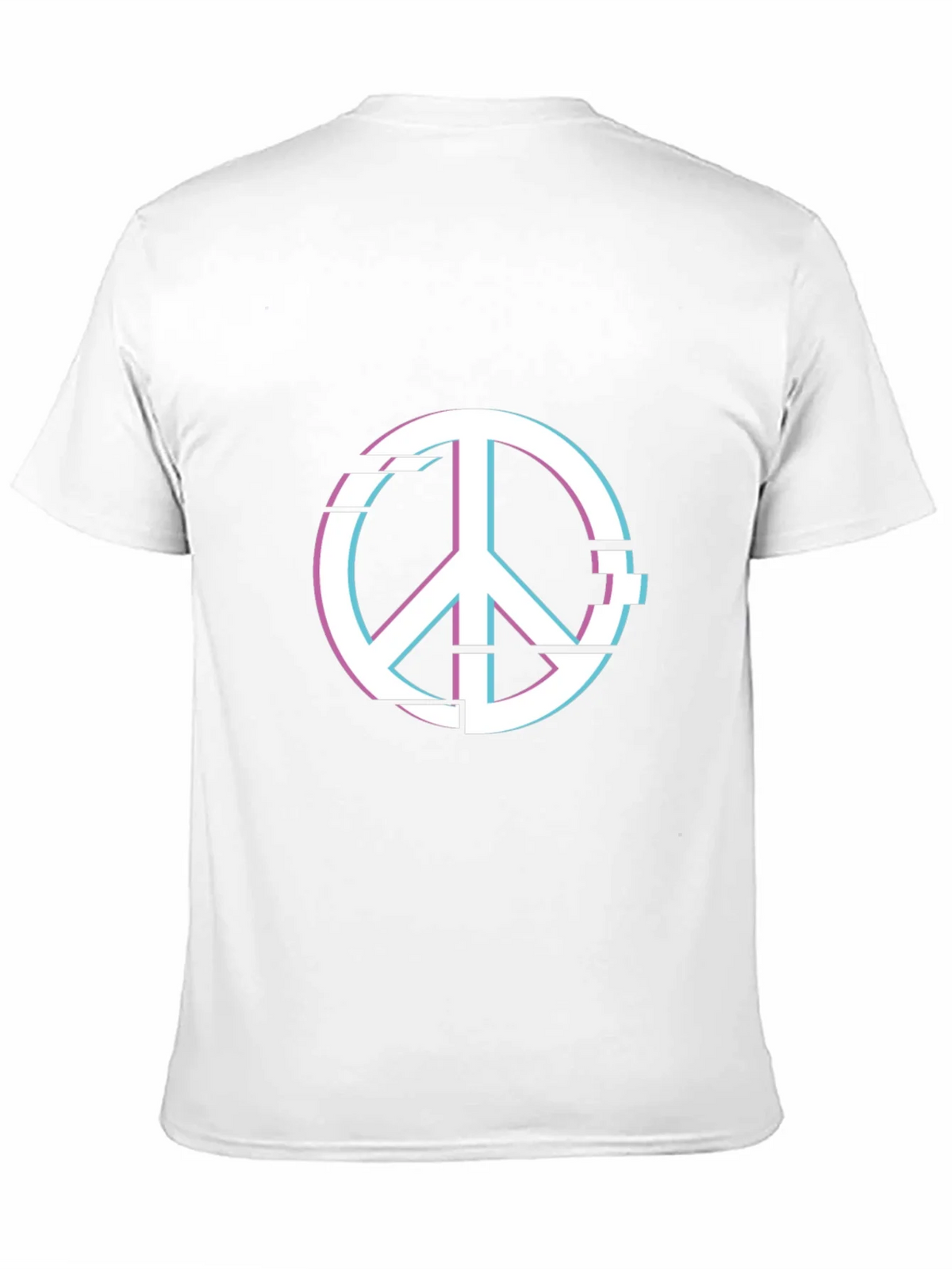 Peace Glitch Graphic Tee - Trendy Streetwear