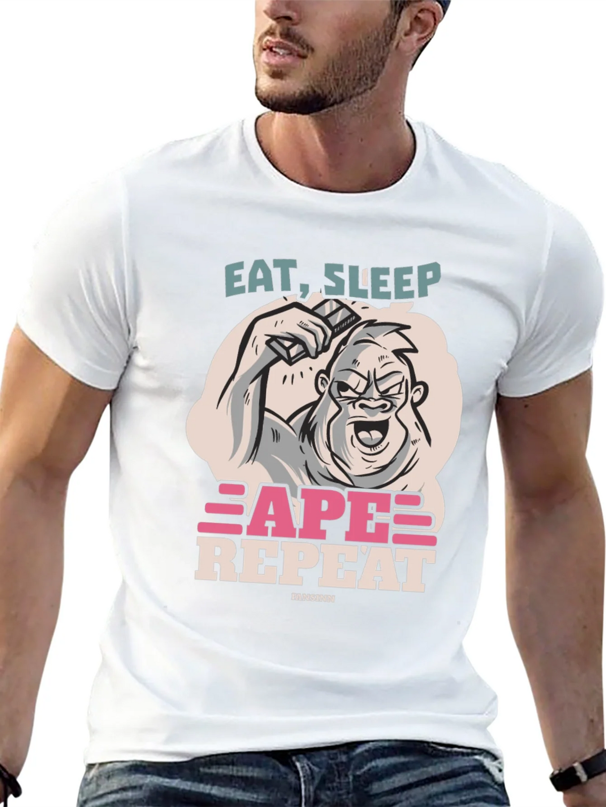 Eat Sleep Ape Repeat Graphic Tee