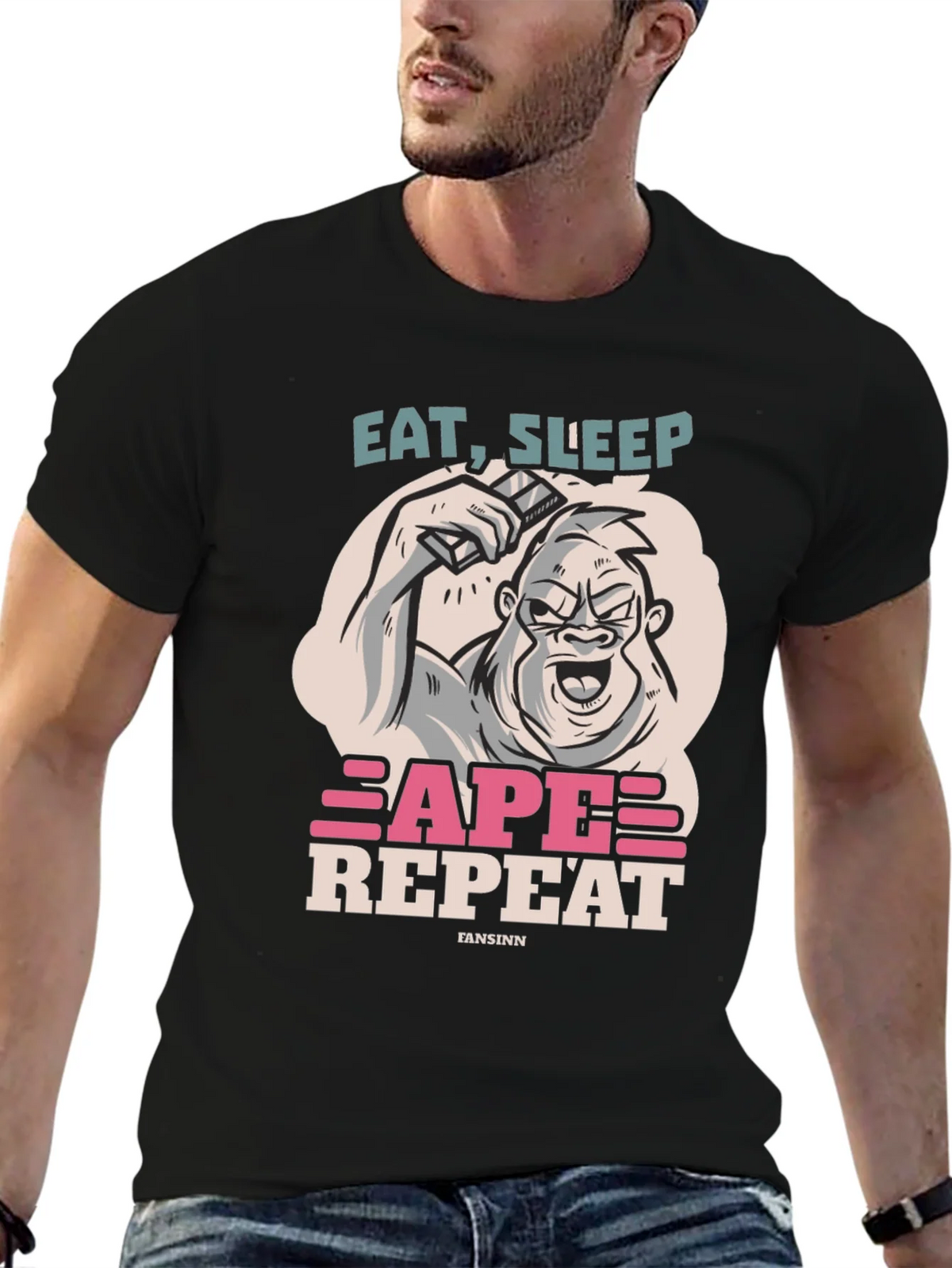 Eat Sleep Ape Repeat Graphic Tee